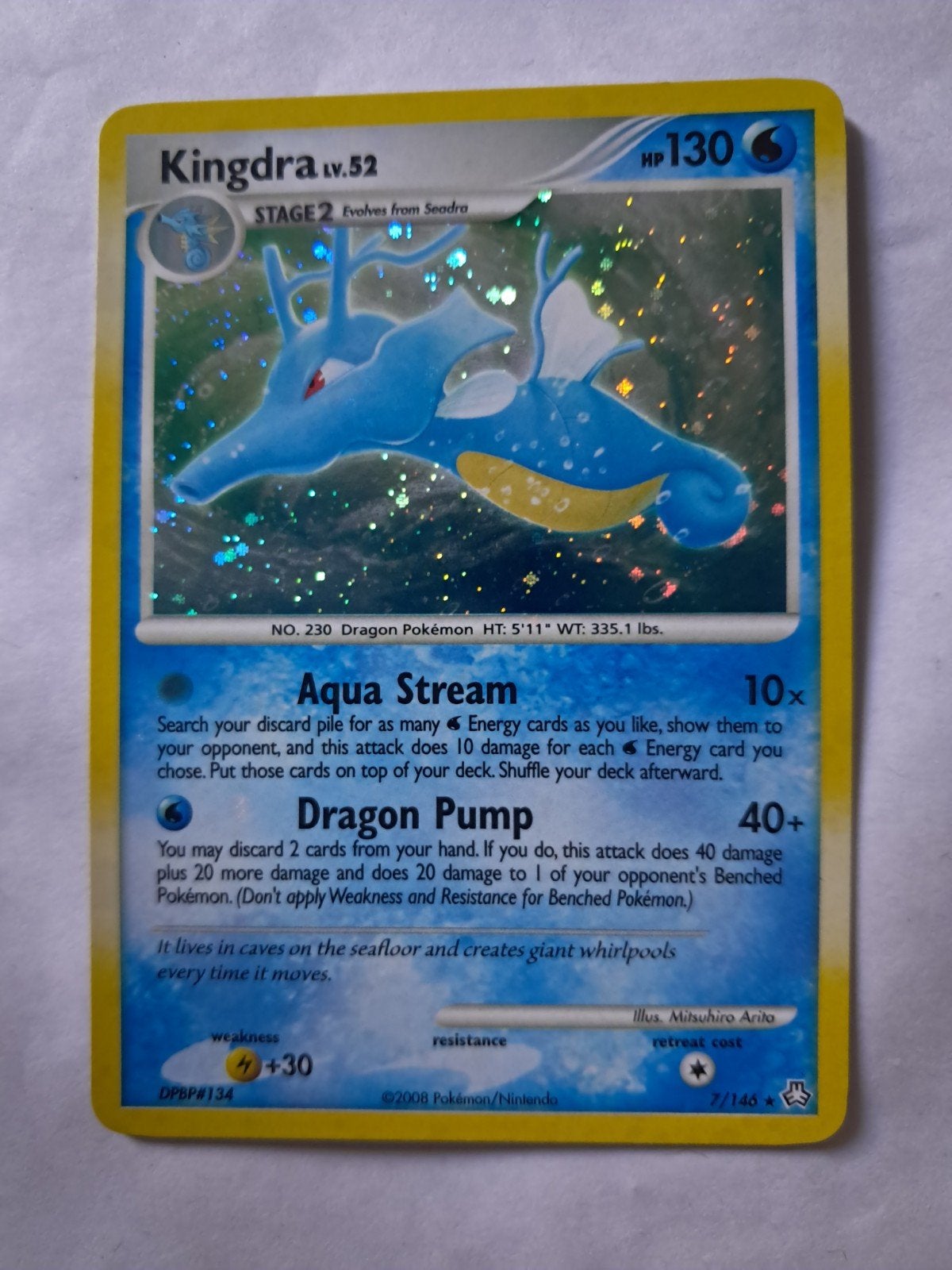 Kingdra 7 Legends Awakened, Ophalen of Verzenden, Zo goed als nieuw, Losse kaart, Foil