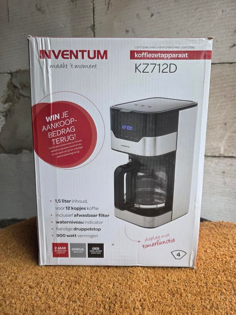 Inventum KZ712D, Witgoed en Apparatuur, Koffiezetapparaten, Gemalen koffie, Koffiemachine, 10 kopjes of meer, Ophalen of Verzenden