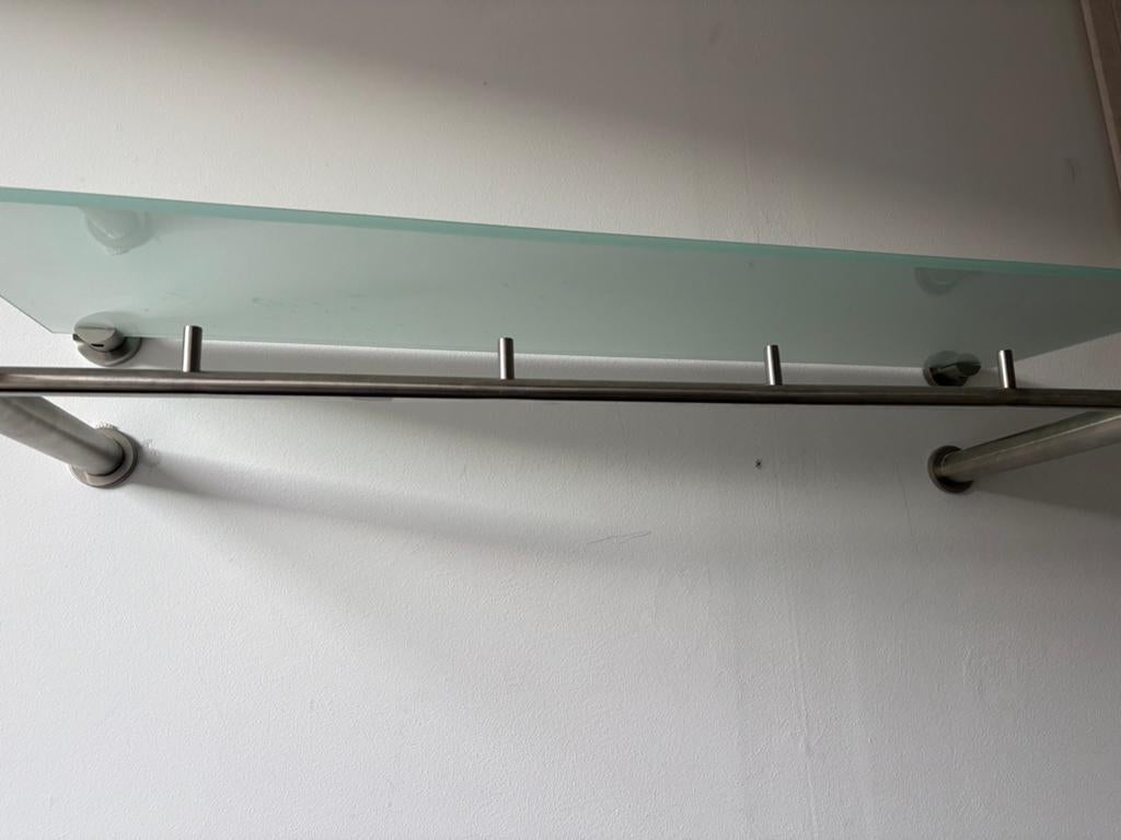 Rvs kapstok.  Zo goed als nieuw, Wandkapstok, Ophalen of Verzenden, Zo goed als nieuw, Minder dan 100 cm