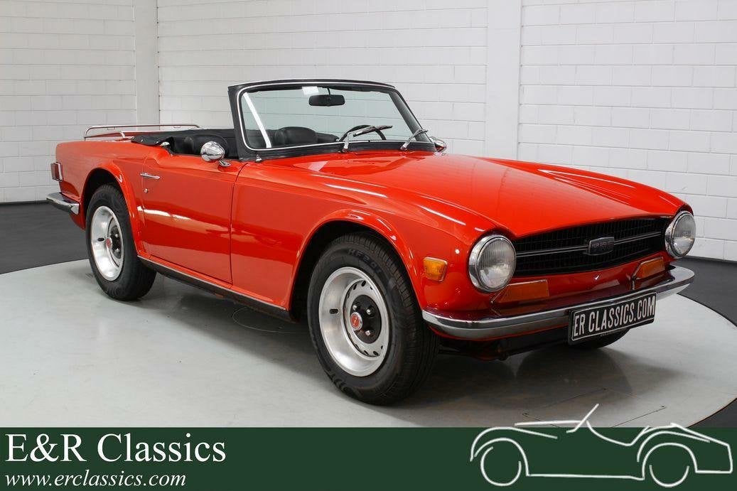 Triumph TR6 | Gerestaureerd | Nieuw lakwerk | 1970, Auto's, Zwart, Cabriolet, Triumph, Handgeschakeld