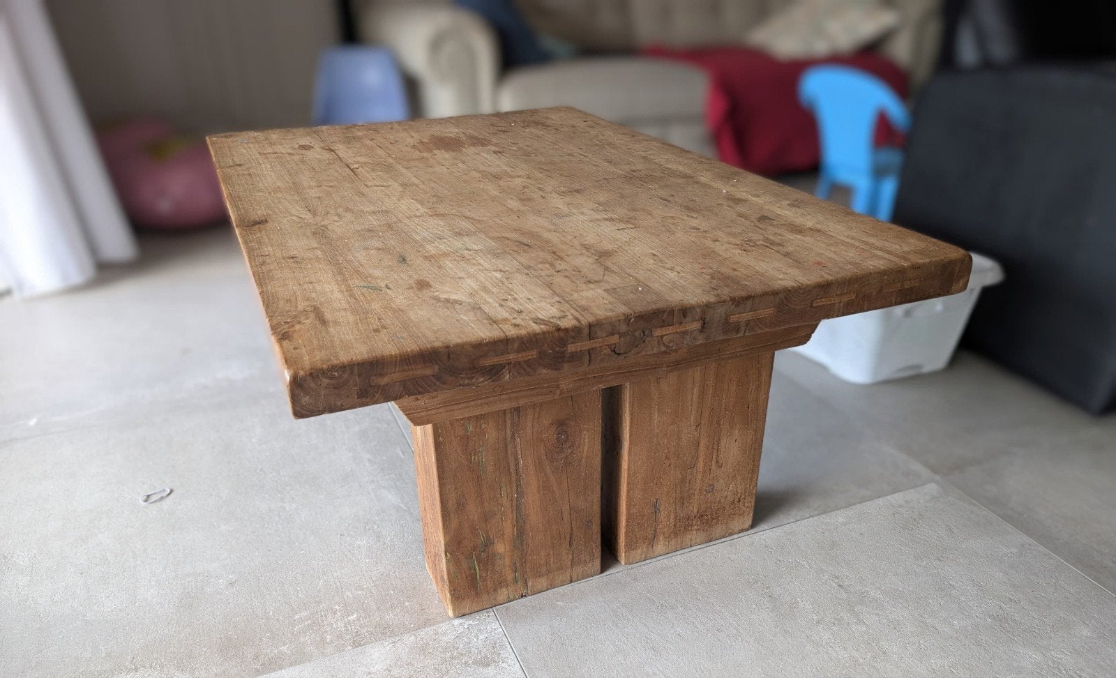 Massief houten salontafel AnTeak Collections - Almere, Ophalen, Gebruikt, 100 tot 150 cm, Klassiek, Robuust