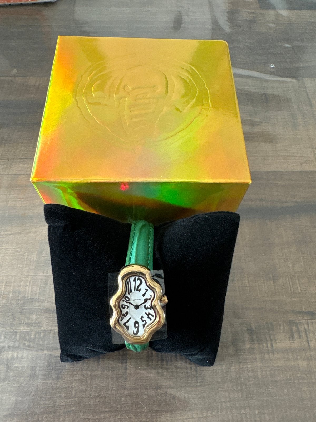 Nieuw dames horloge merk laphont- Uniek design groene band, Overige merken, Overige materialen, Leer, Polshorloge