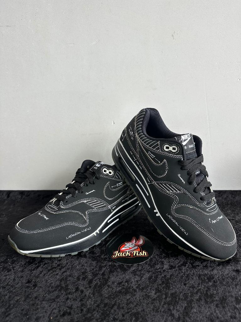 Nike air Max 1 Sketch to Shelf Black - size 40, Overige kleuren, Nike, Ophalen of Verzenden, Sneakers of Gympen