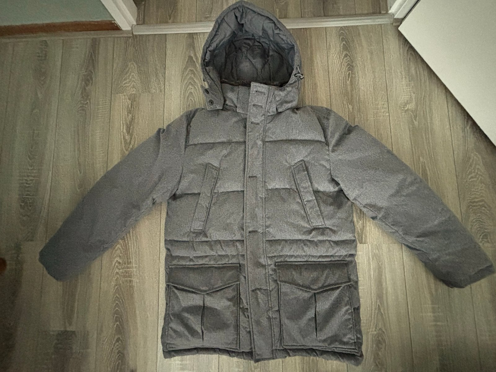 C&A Premium Grijze Winter dons  Maat M, Ophalen of Verzenden, Zo goed als nieuw, Maat 48/50 (M), Grijs