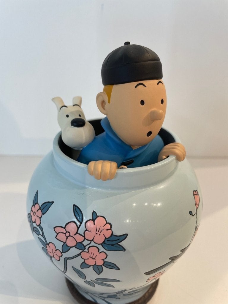 Kuifje Blauwe Lotus Vaas Pixi  16 cm 46951, Niet ingevuld, Zo goed als nieuw, Niet ingevuld, Niet ingevuld