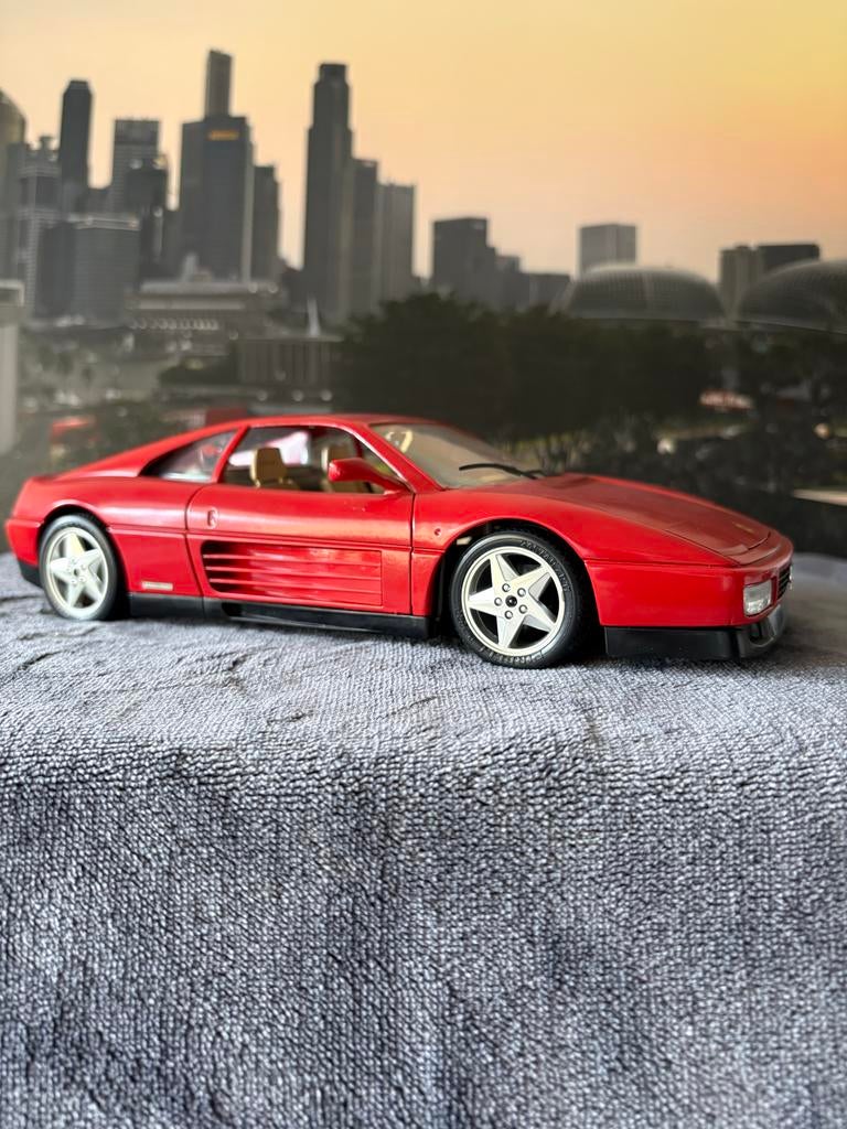 Ferrari 348 TB 1989 Schaal 1:18 Burago - Made in Italië, Ophalen of Verzenden, Gebruikt, Auto, Bburago
