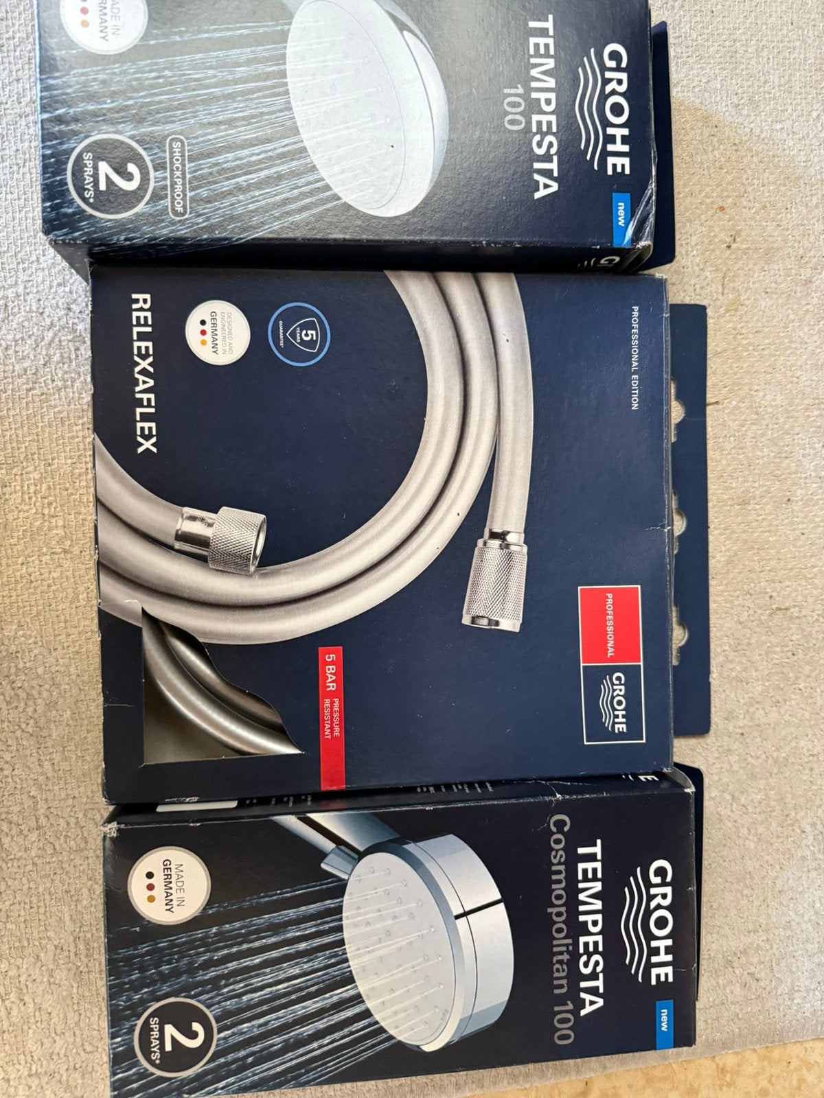 Grohe Tempesta 100 Douchekoppen en Relaxaflex Doucheslang, Doe-het-zelf en Verbouw, Ophalen of Verzenden, Nieuw, Douche