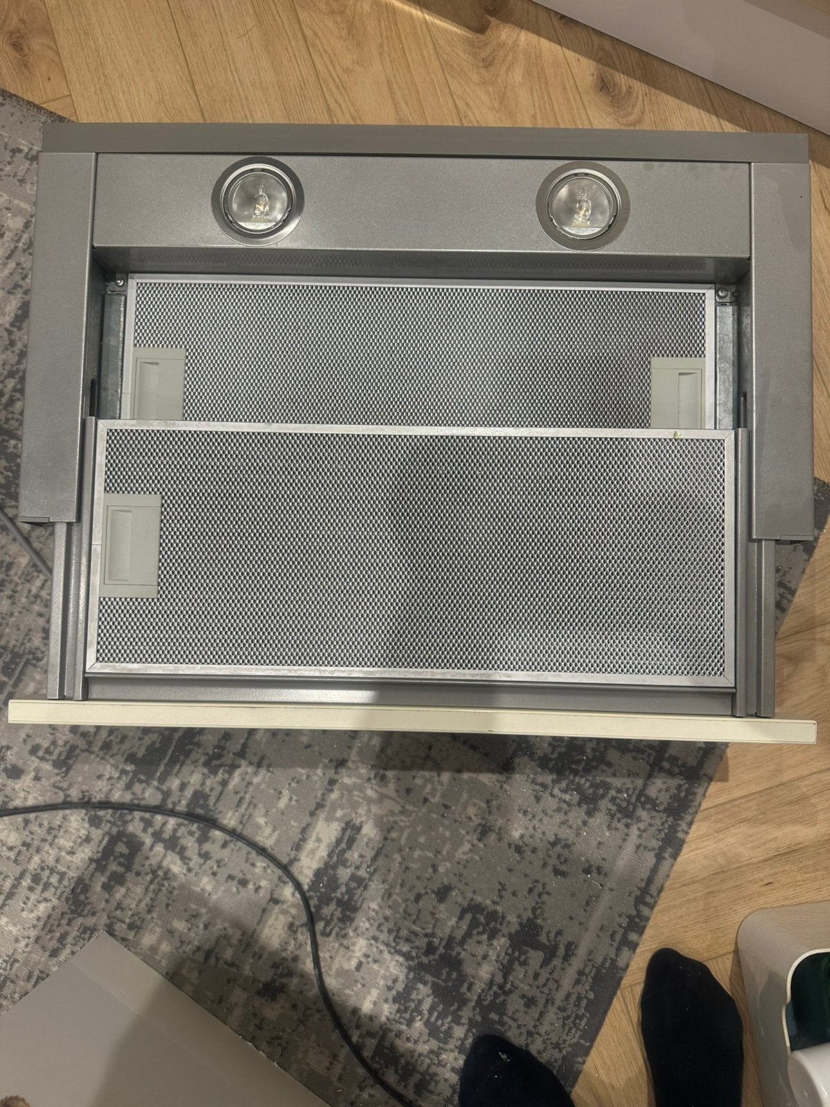 Inbouw afzuigkap 60cm, Ophalen, Zo goed als nieuw, 200 tot 400 m³ per uur, Onderbouw afzuigkap