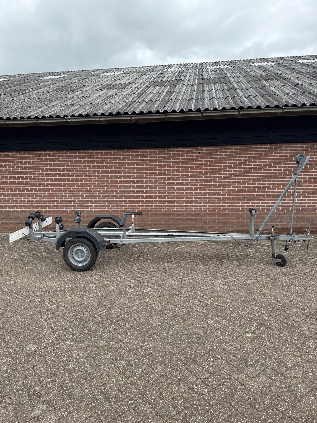 Boottrailer voor kleine tot middelgrote kantel trailer, Watersport en Boten, Boottrailers, Minder dan 1500 kg, Gebruikt, Sloepentrailer