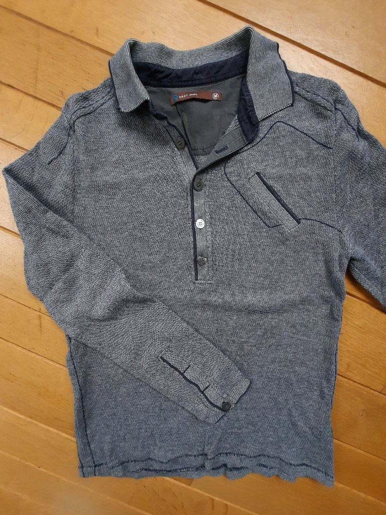 Cast Iron polo t- shirt blauw wit melee maat M, Kleding | Heren, Polo's, Maat 52/54 (L), Blauw, Ophalen of Verzenden, Zo goed als nieuw