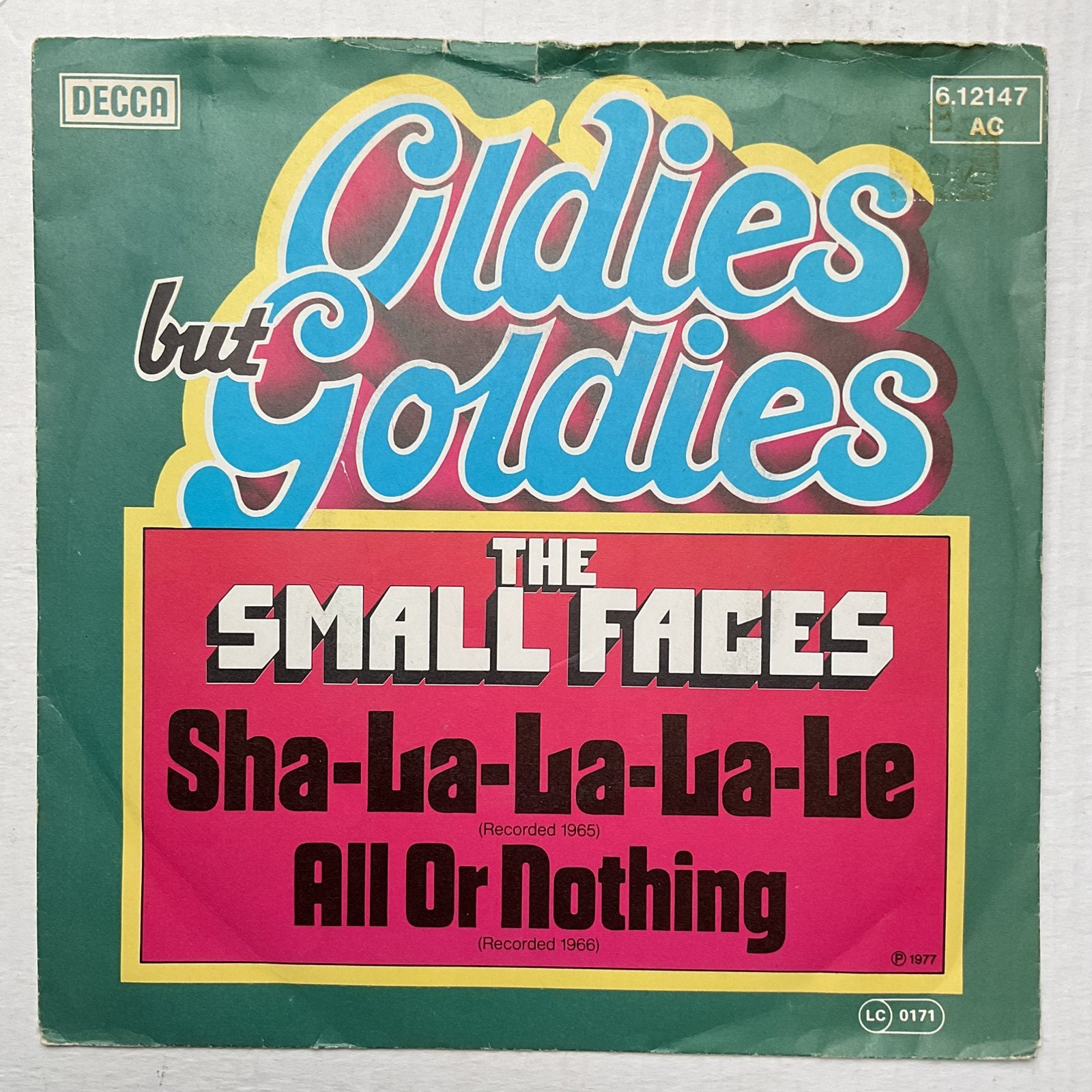 Tha Small Faces - Sha la la la lee / all or nothing, Cd's en Dvd's, Vinyl Singles, Verzenden, Gebruikt, Pop