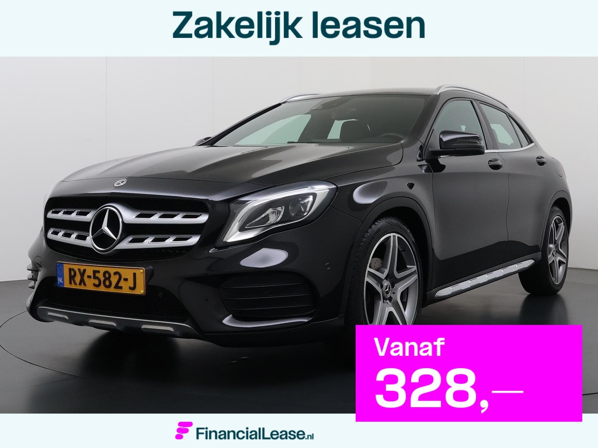 Mercedes-Benz GLA-klasse 180 Business Solution AMG Trekhaak, Gebruikt, 4 cilinders, 715 kg, Leder en Stof