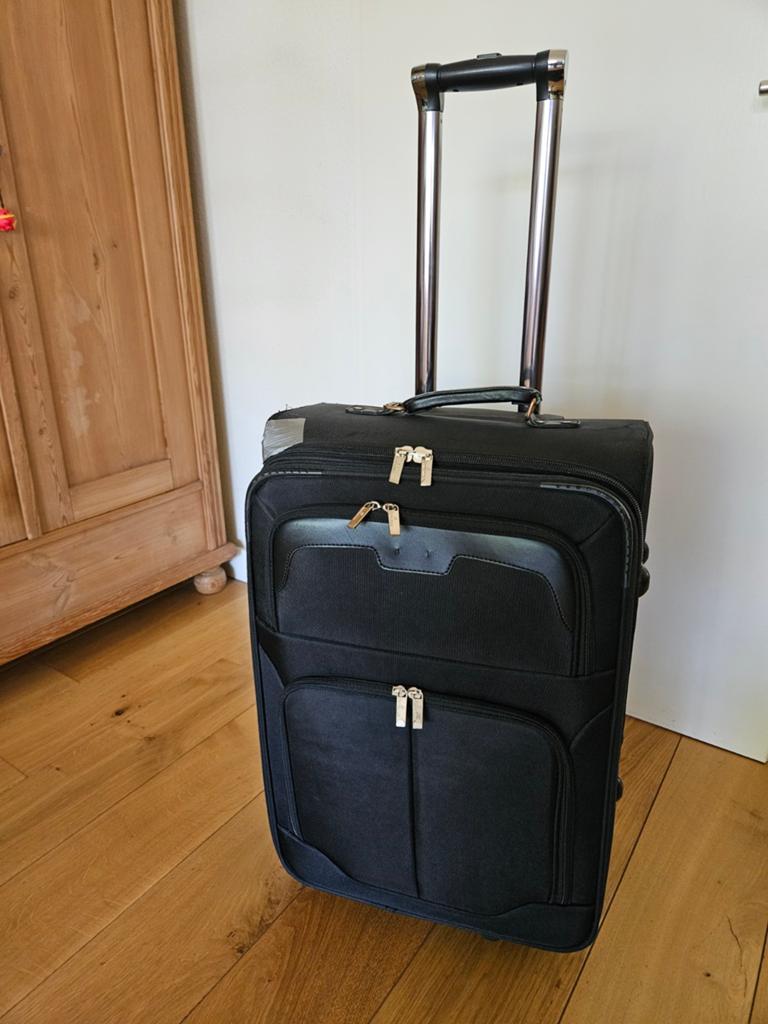Samsonite softcase koffer GRATIS!!, Gebruikt, 50 tot 60 cm, Zacht kunststof, 35 tot 45 cm