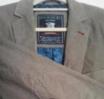 als NIEUW VOGELE colbert Blazer Ribcorduroy grijs Beige 50 M, Verzenden, Zo goed als nieuw, Beige