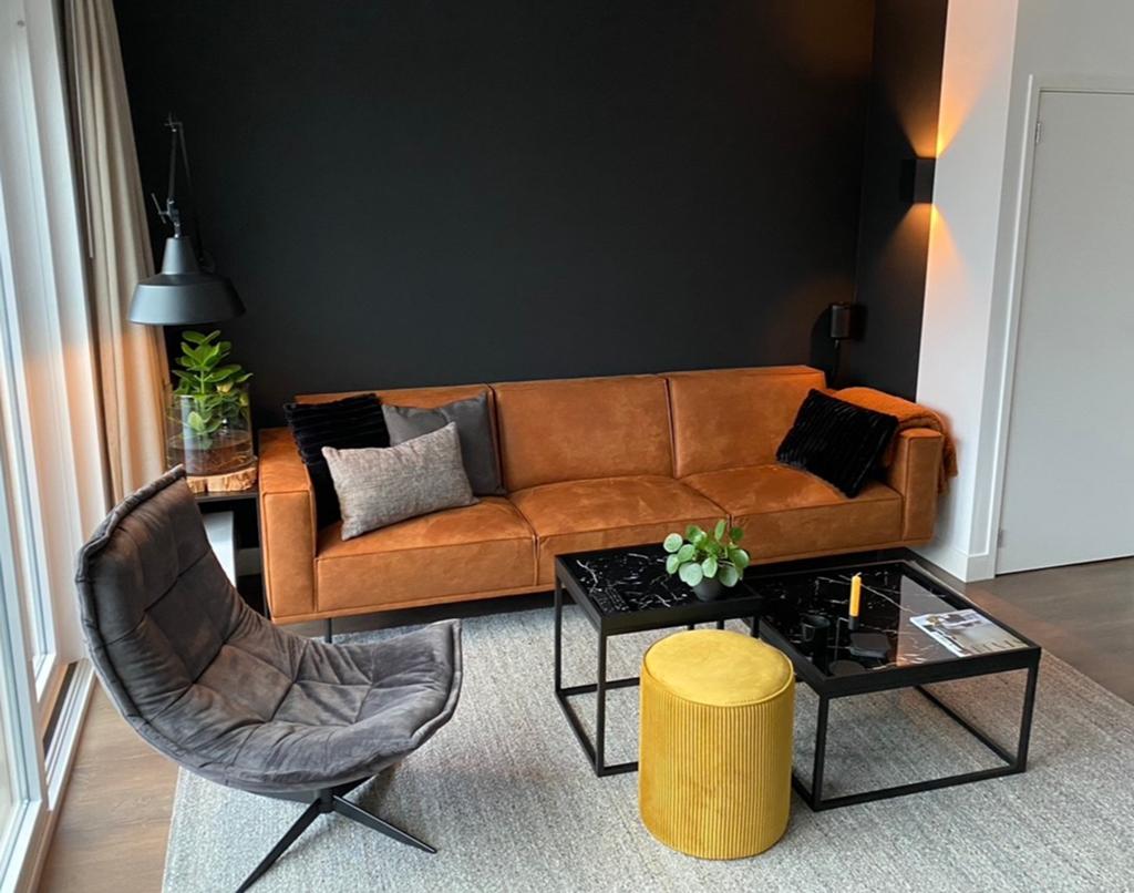 Cognac bank van de Troubadour top kwaliteit, Huis en Inrichting, Banken | Bankstellen, Ophalen, 250 tot 300 cm, Driepersoons, 75 tot 100 cm