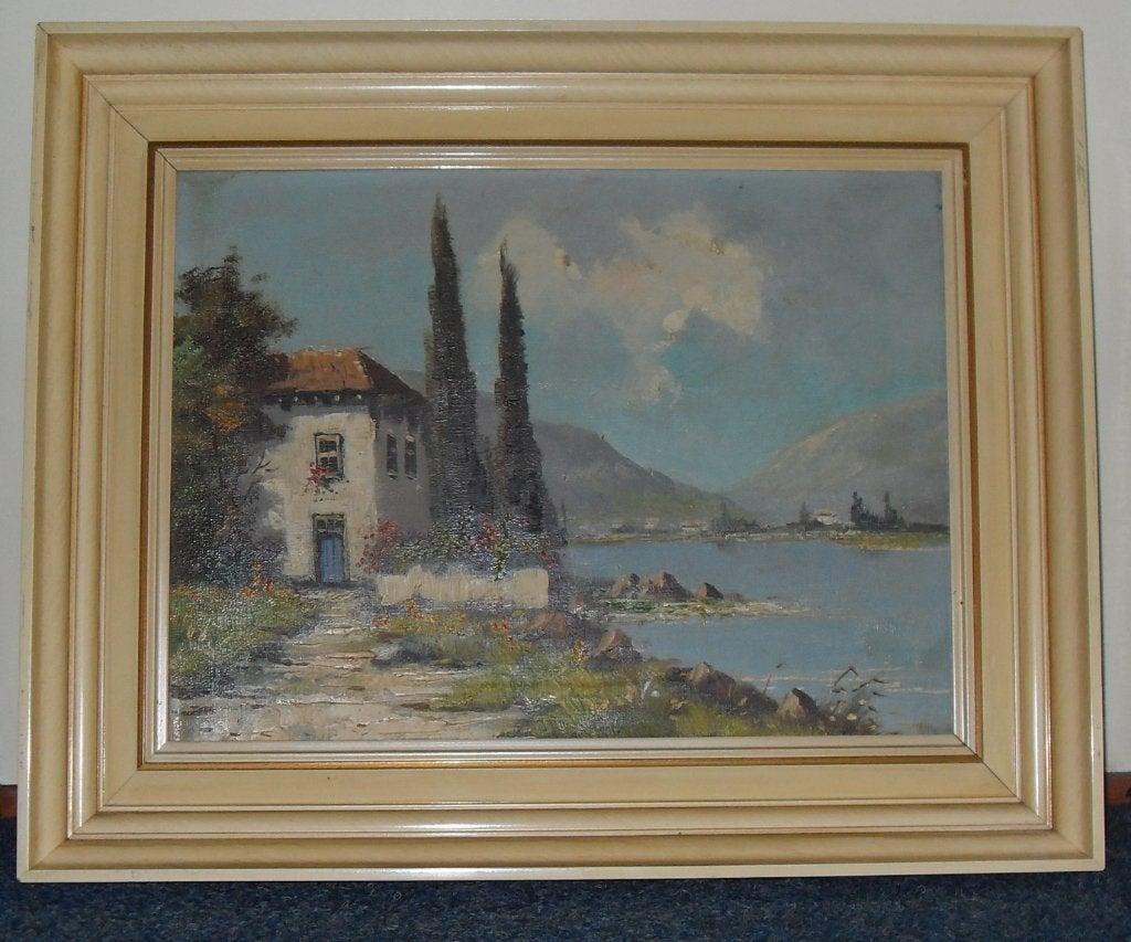 Schilderij van Ch. Petit (Adriaan Terhell 1863-1949), Ophalen, Doek, Origineel werk, Landschap