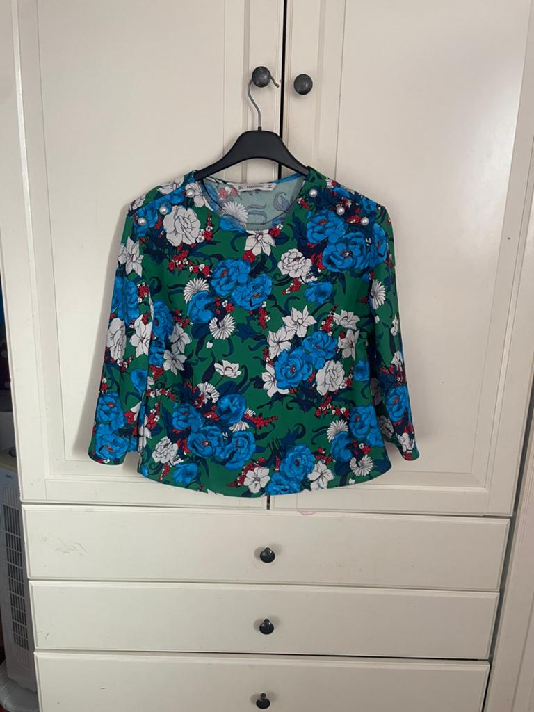 Zara blouse S, Verzenden, Zo goed als nieuw, Maat 36 (S), Blauw