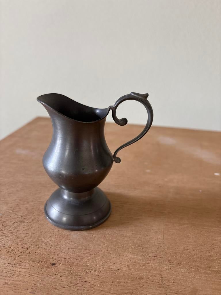 Antiek tinnen potje / miniatuur kan, Ophalen