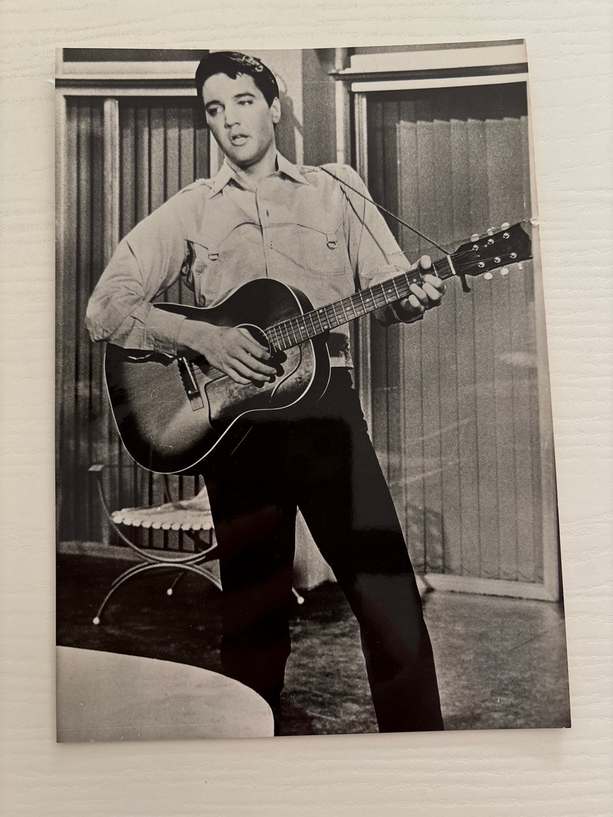 Fotobriefkaart Elvis Presley 15 x 21 cm, Ophalen of Verzenden, Gebruikt, Foto of Kaart