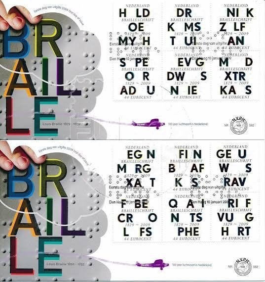 FDC E582 Brailleschrift 2009 NL onbeschreven, Postzegels en Munten, Postzegels | Eerstedagenveloppen, Ophalen of Verzenden