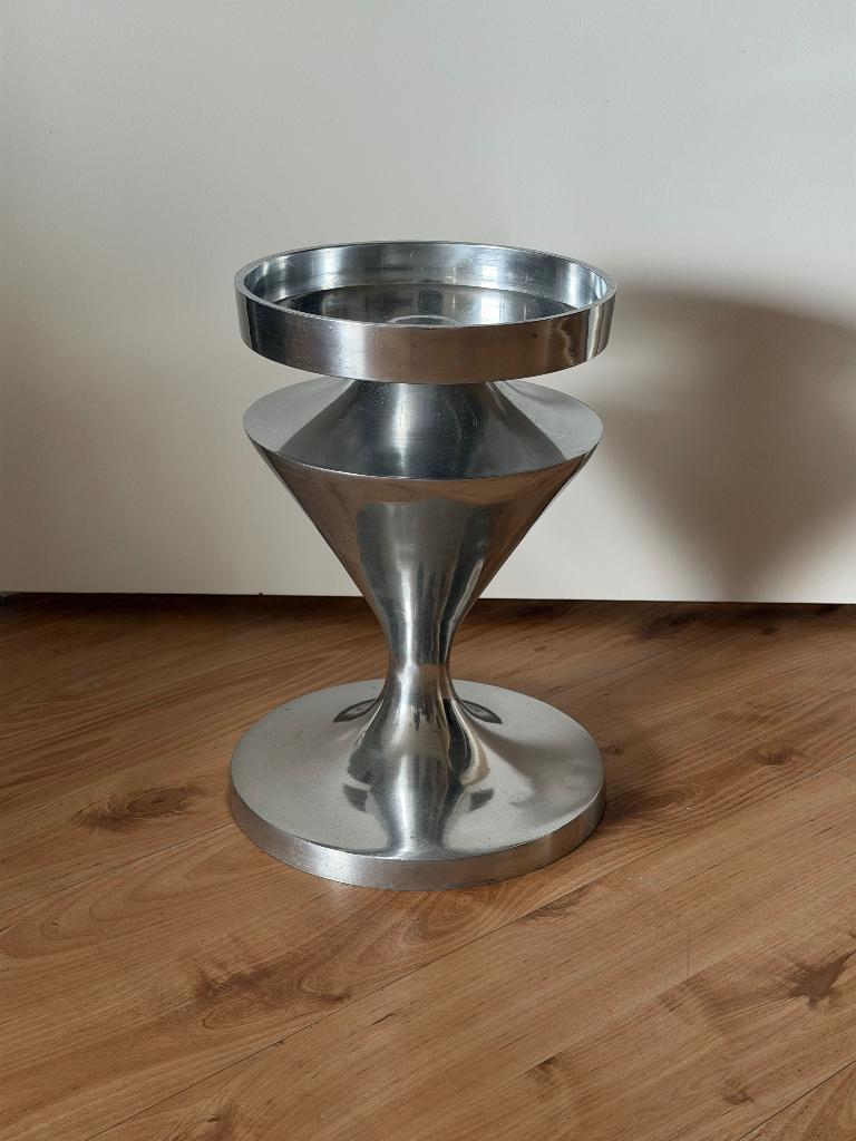 Space Age design Mid-Century Modern side table / sokkel, Huis en Inrichting, Woonaccessoires | Zuilen en Pilaren, Ophalen, Gebruikt