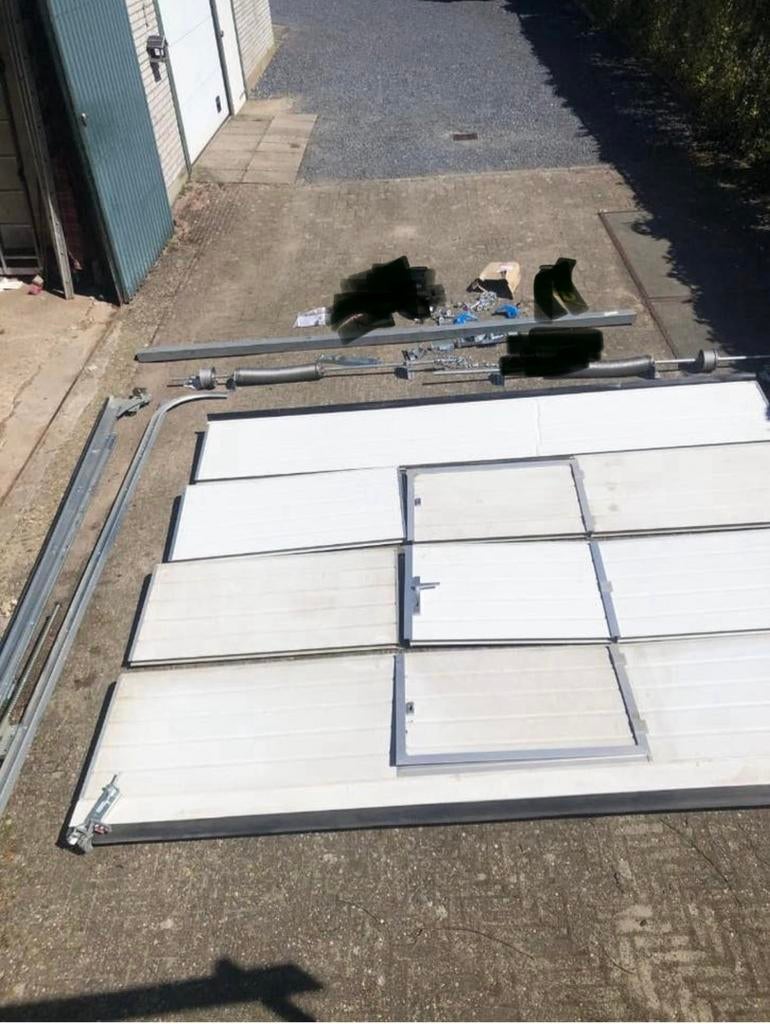 Garagedeur, roldeur, overheaddeur ISO45 met loopdeur deur, Garagedeur, Ophalen of Verzenden, Zo goed als nieuw, 120 cm of meer