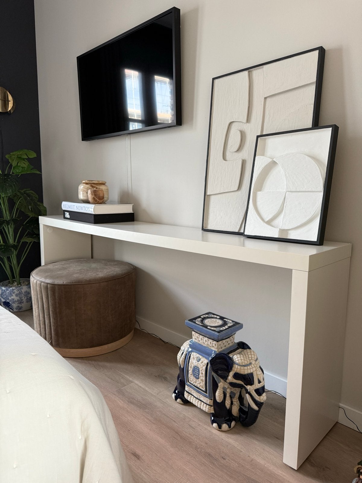 Handige side table op wieltjes, ideaal voor over bed, Ophalen, Overige materialen, Gebruikt, 100 tot 150 cm