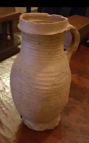 Oud aardewerk vaasje uit +/- 1600, Ophalen of Verzenden