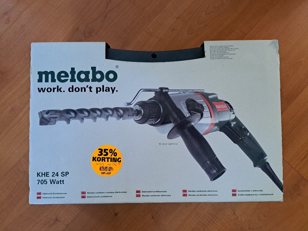 Metabo KHE 24 SP elektronische combihamer (boorhamer), Ophalen, 600 watt of meer, Boor- en/of Breekhamer, Nieuw