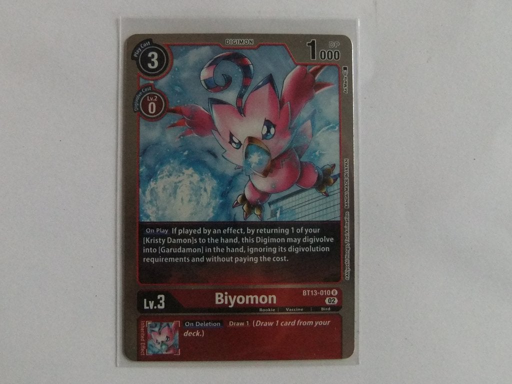 Digimon Card Game - Biyomon BT13-010 (R), Verzenden, Nieuw, Losse kaart, Foil