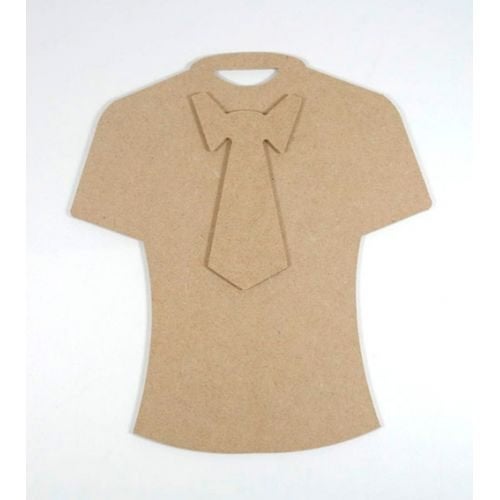 Joy!Crafts MDF t-shirt en stropdas 19,5 x 21,5 cm dikte 3 mm, ., Overige thema's, Nieuw, Ophalen of Verzenden