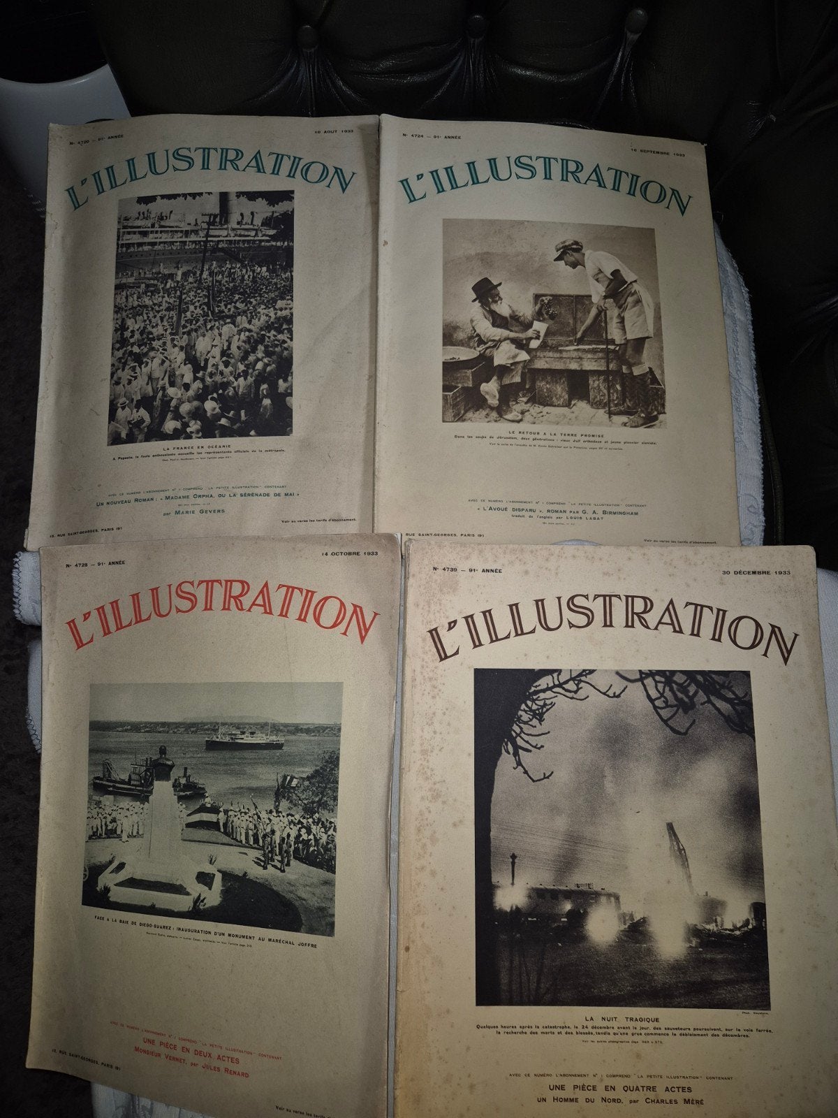 4 L'Illustration Tijdschriften uit 1933 - Franse taal, Boeken, Ophalen of Verzenden, Gelezen