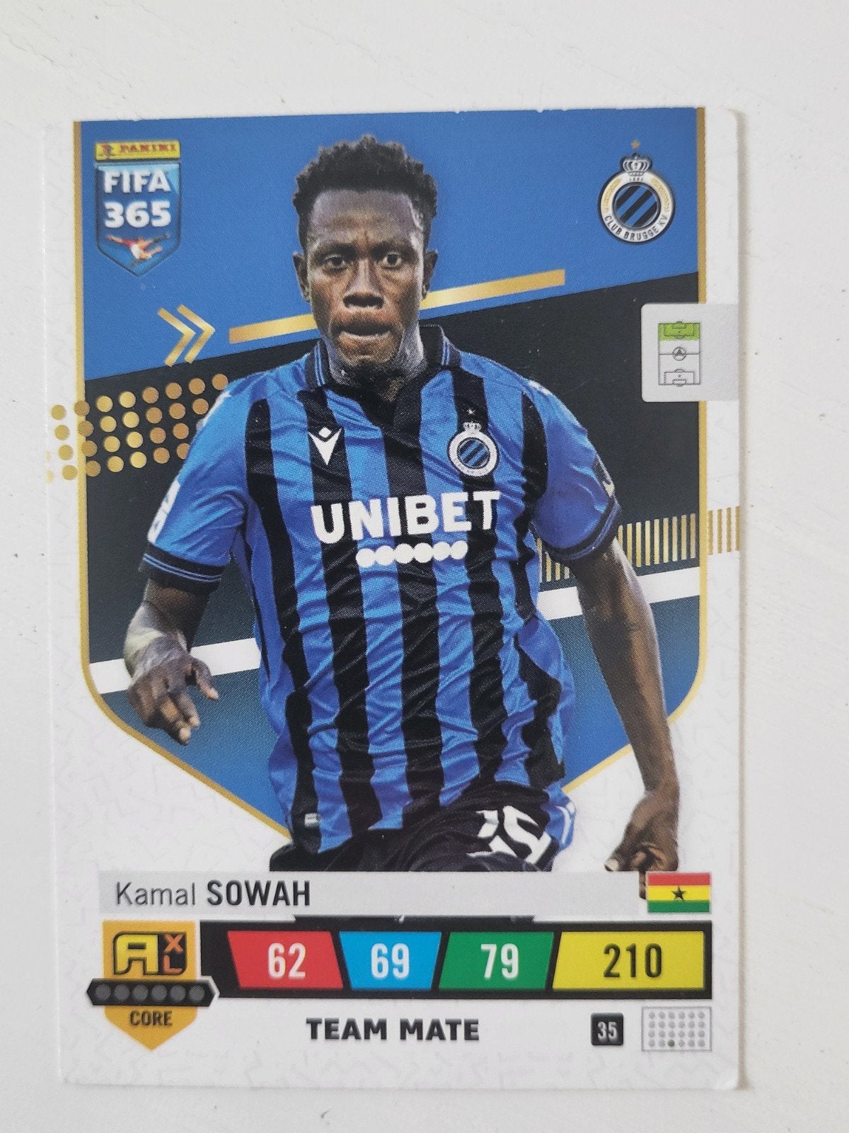 Kamal Sowah Panini FIFA 365 Adrenalyn XL Mate Club Brugge, Ophalen of Verzenden