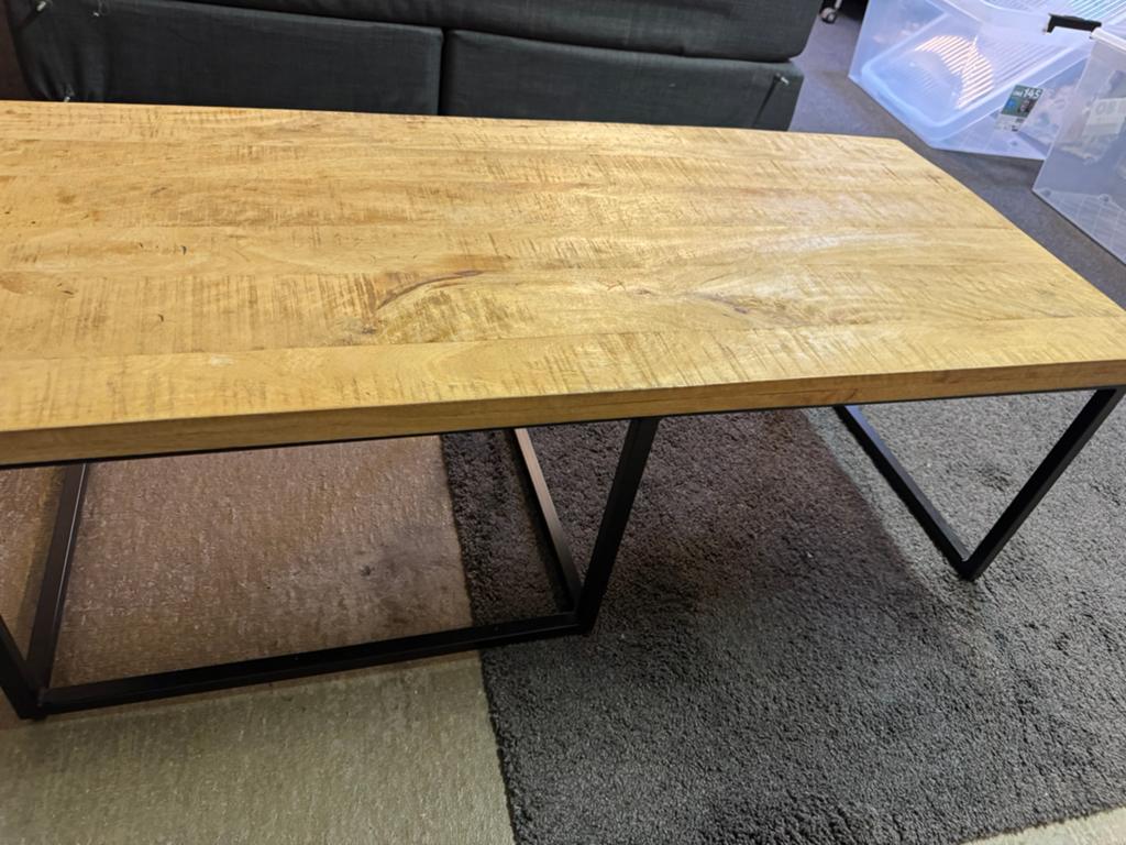 Industriele salontafel, Huis en Inrichting, Ophalen, 100 tot 150 cm, 50 tot 100 cm, Zo goed als nieuw