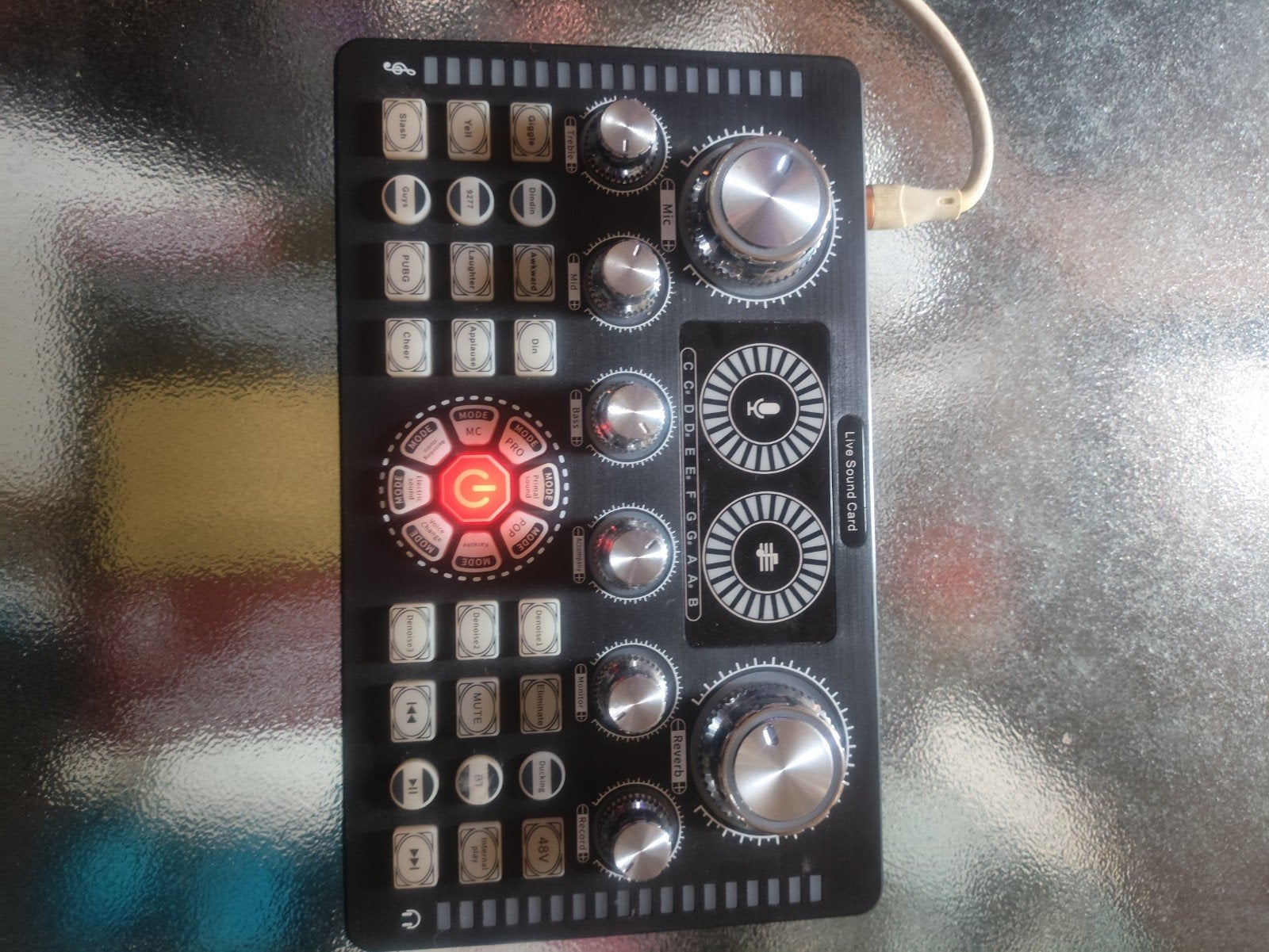 Q7 Live Sound Card / Audio Mixer / Mengpaneel voor, karaoke, Muziek en Instrumenten, Ophalen of Verzenden, Zo goed als nieuw