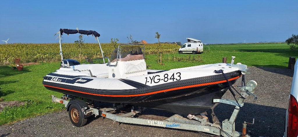 ZAR 53, bouwjaar 2004, 115 pk Evinrude E-TEC H.O. uit 2009, Ophalen, Gebruikt, Motor en Techniek, Motorboot