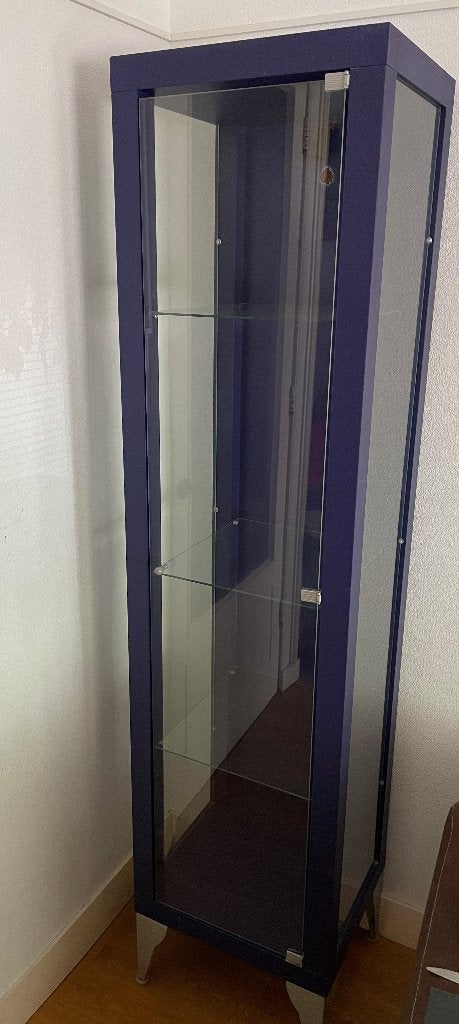 IKEA vitrinekast paars, Huis en Inrichting, Kasten | Vitrinekasten, Ophalen, Gebruikt, Glas, 50 tot 100 cm
