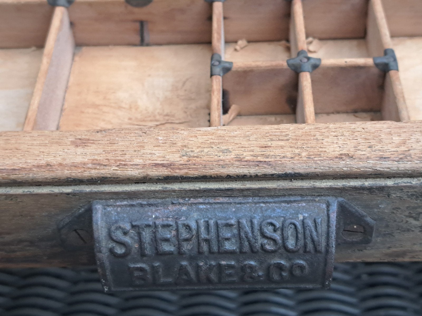 Oude drukkerslade van Stephenson blaker & co, Ophalen of Verzenden