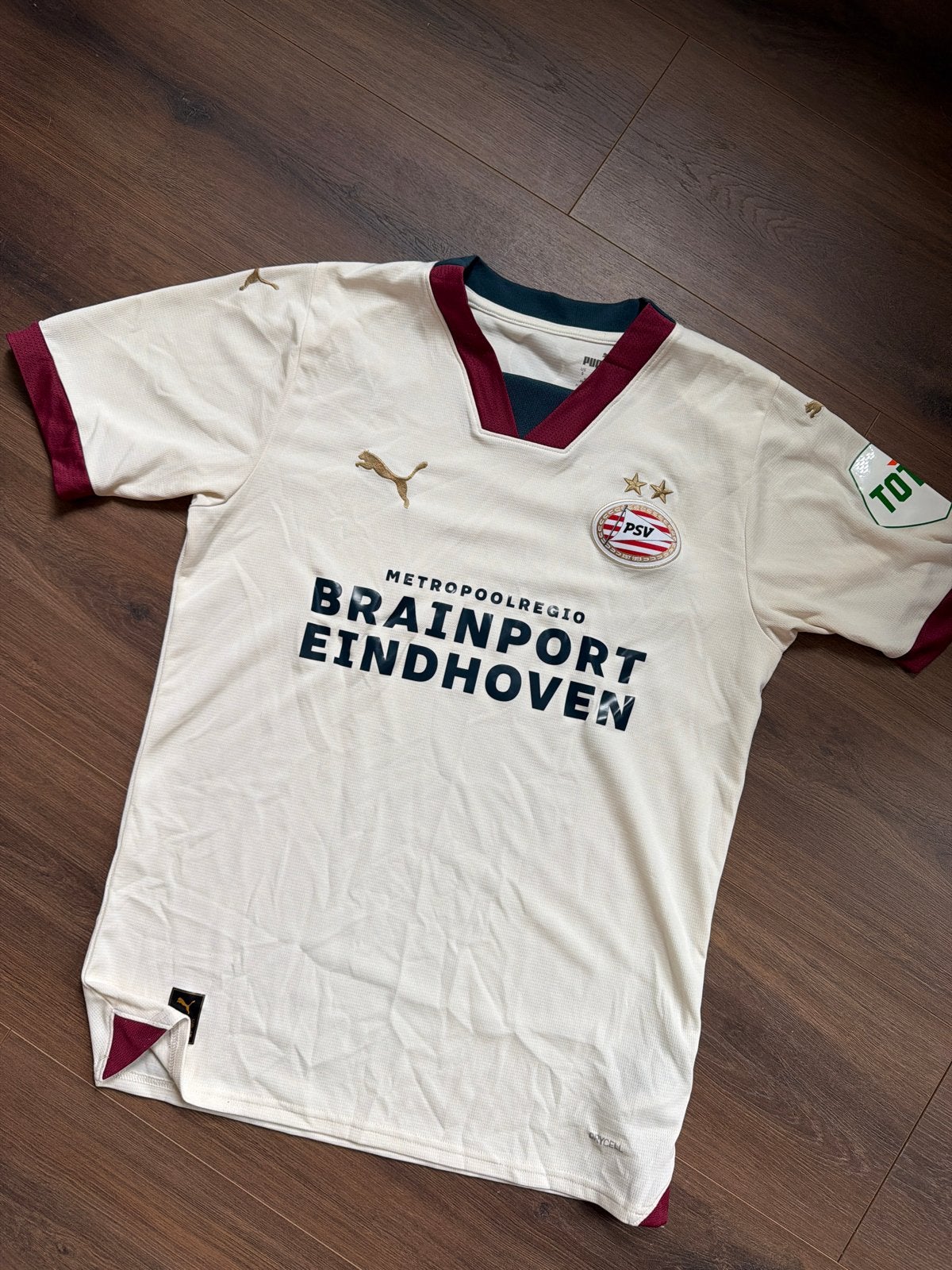 PSV Uitshirt 2022/2023 - Maat M, Ophalen of Verzenden, Zo goed als nieuw, Maat 48/50 (M), Beige