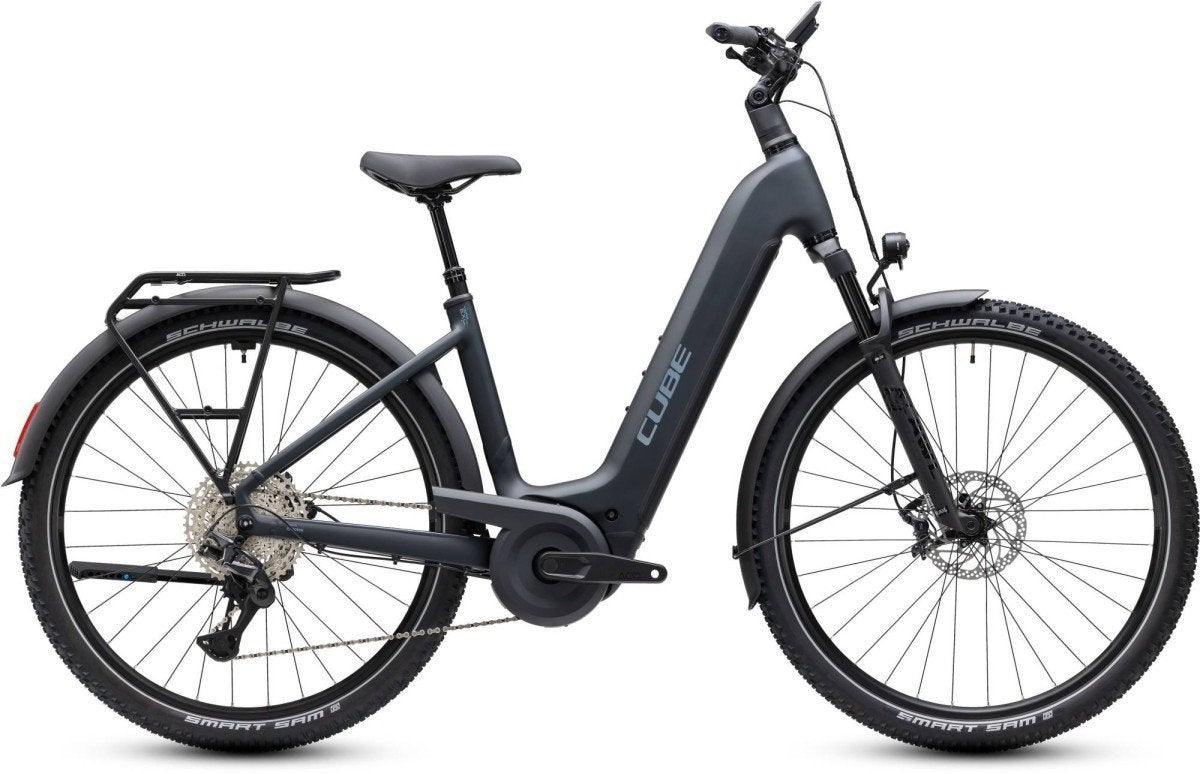 CUBE NURIDE HYBRID EXC 800 Lage instap Coal/Chrome EE58 EE58, -, -, Nieuw, -