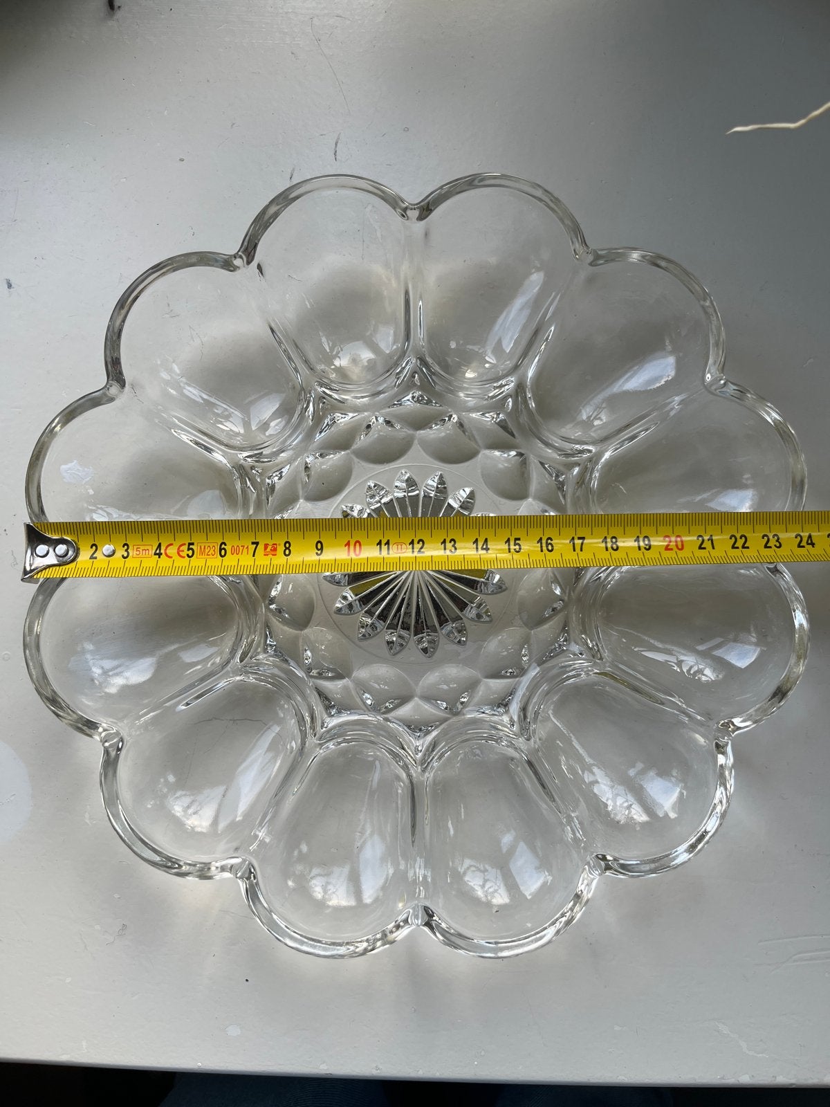 Vintage Glazen Eierschaal / Serveerschaal, Antiek en Kunst, Ophalen of Verzenden