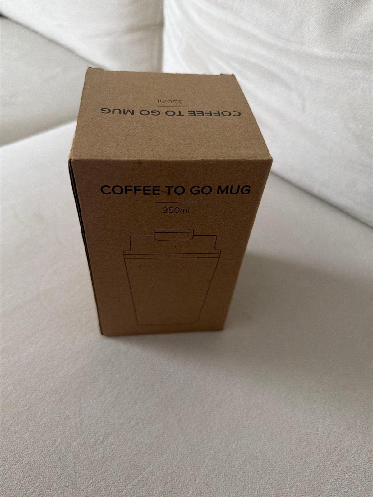 Nieuwe RVS Koffie To Go Beker - 350ml, Ophalen of Verzenden, Nieuw, Metaal, Wit