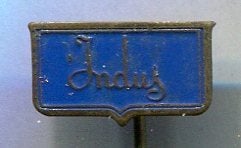 INDUS blauw op koper horloges speldje ( W_117a), Verzenden, Nieuw, Merk, Speldje of Pin