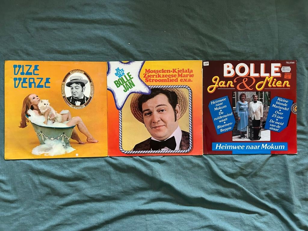 3 LP's Bolle Jan (ook per stuk te koop), Gebruikt, Ophalen of Verzenden, 1970 - 1979, Levenslied of Smartlap