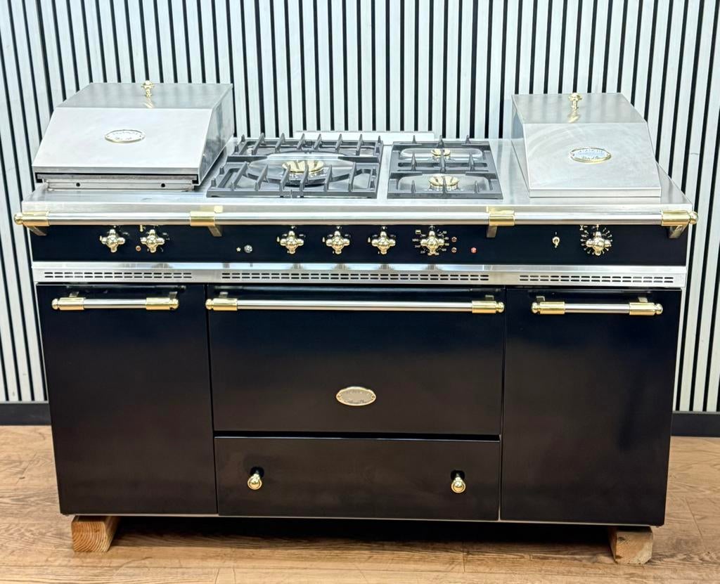 Luxe Lacanche Fornuis 3 pits Gas & Friteuse 150 cm, Fornello Esperta, Ophalen of Verzenden, Zo goed als nieuw, Energieklasse A of zuiniger