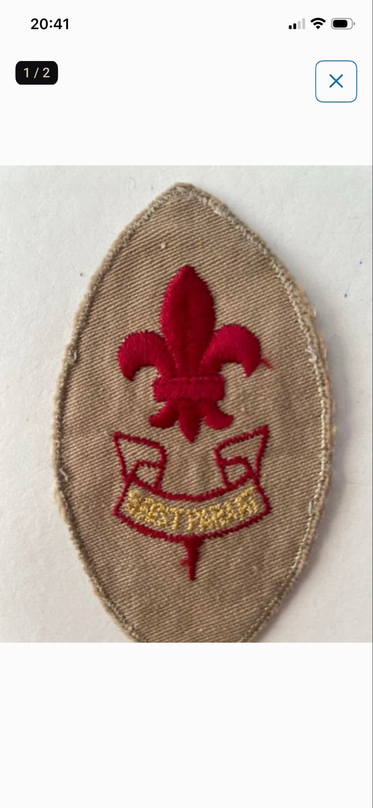 Vintage Scouting Fleur-de-lis Patch - 'Be Prepared', Ophalen of Verzenden, Gebruikt, Overige typen