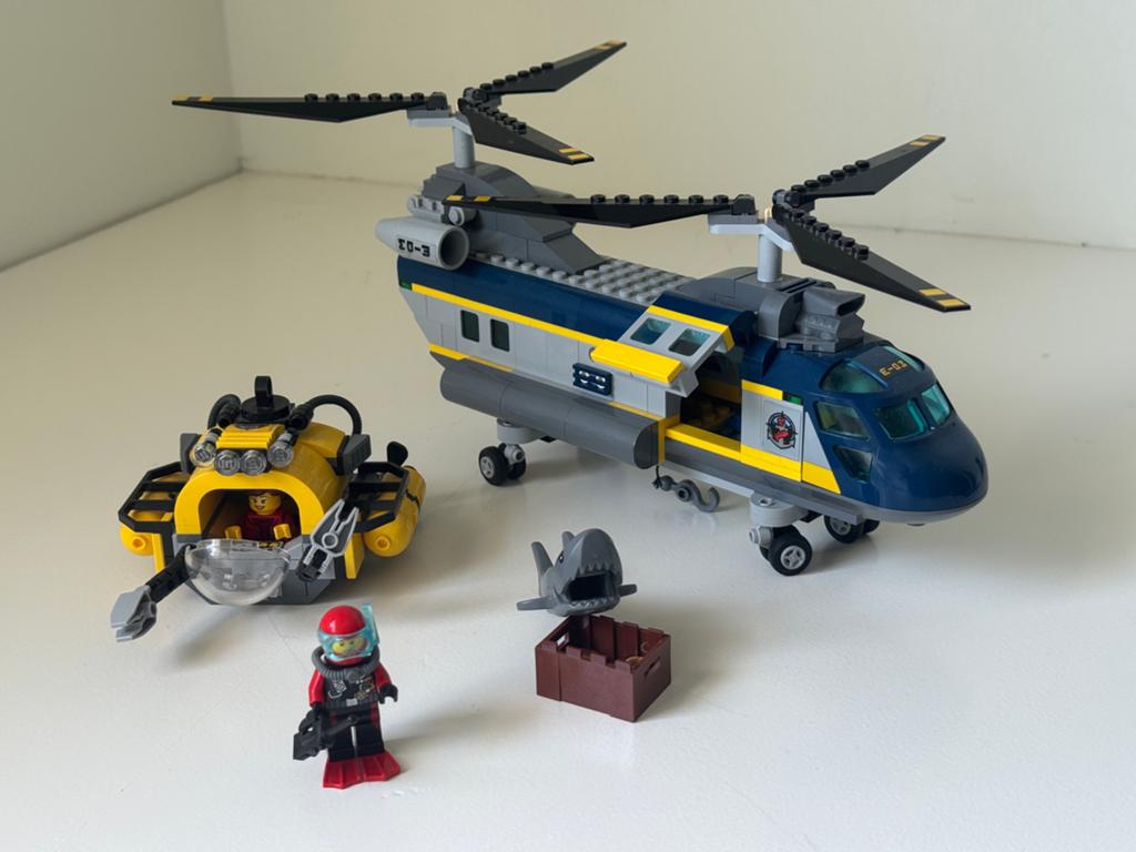 Lego City 60093 Diepzee Helikopter met duikboot en duiker, Ophalen of Verzenden, Gebruikt