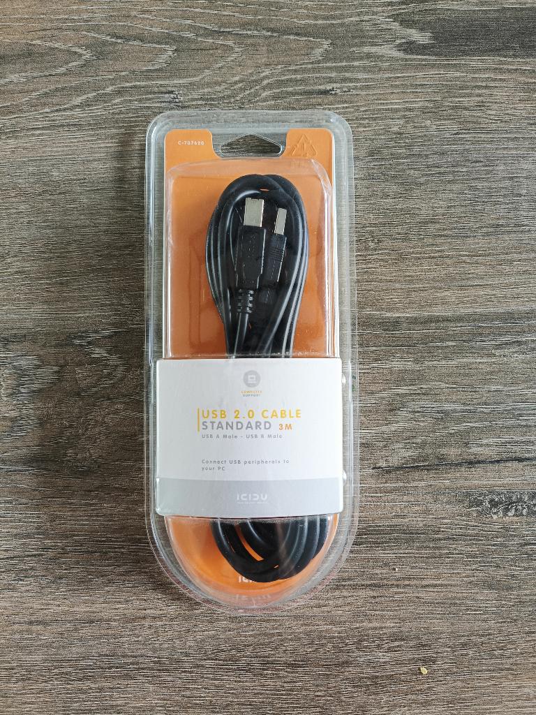 Printerkabel 3mtr (Nieuw), Computers en Software, Pc- en Netwerkkabels, Ophalen of Verzenden, Nieuw