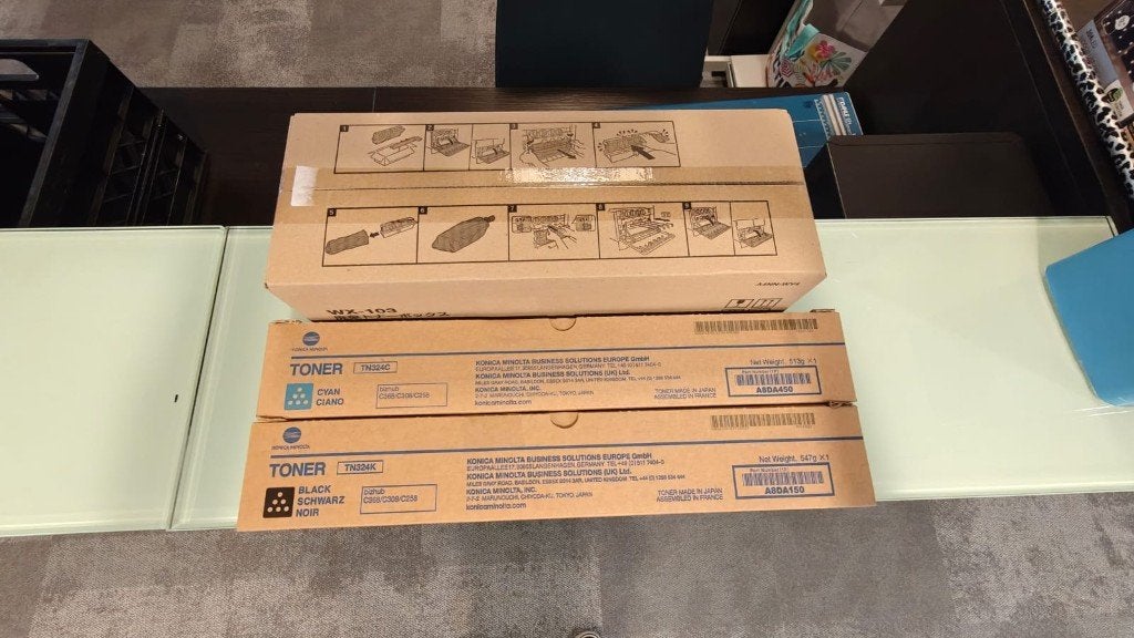 2x toner en 1x waste toner Konica Minolta, Ophalen, Nieuw, Toner, Konica Minolta