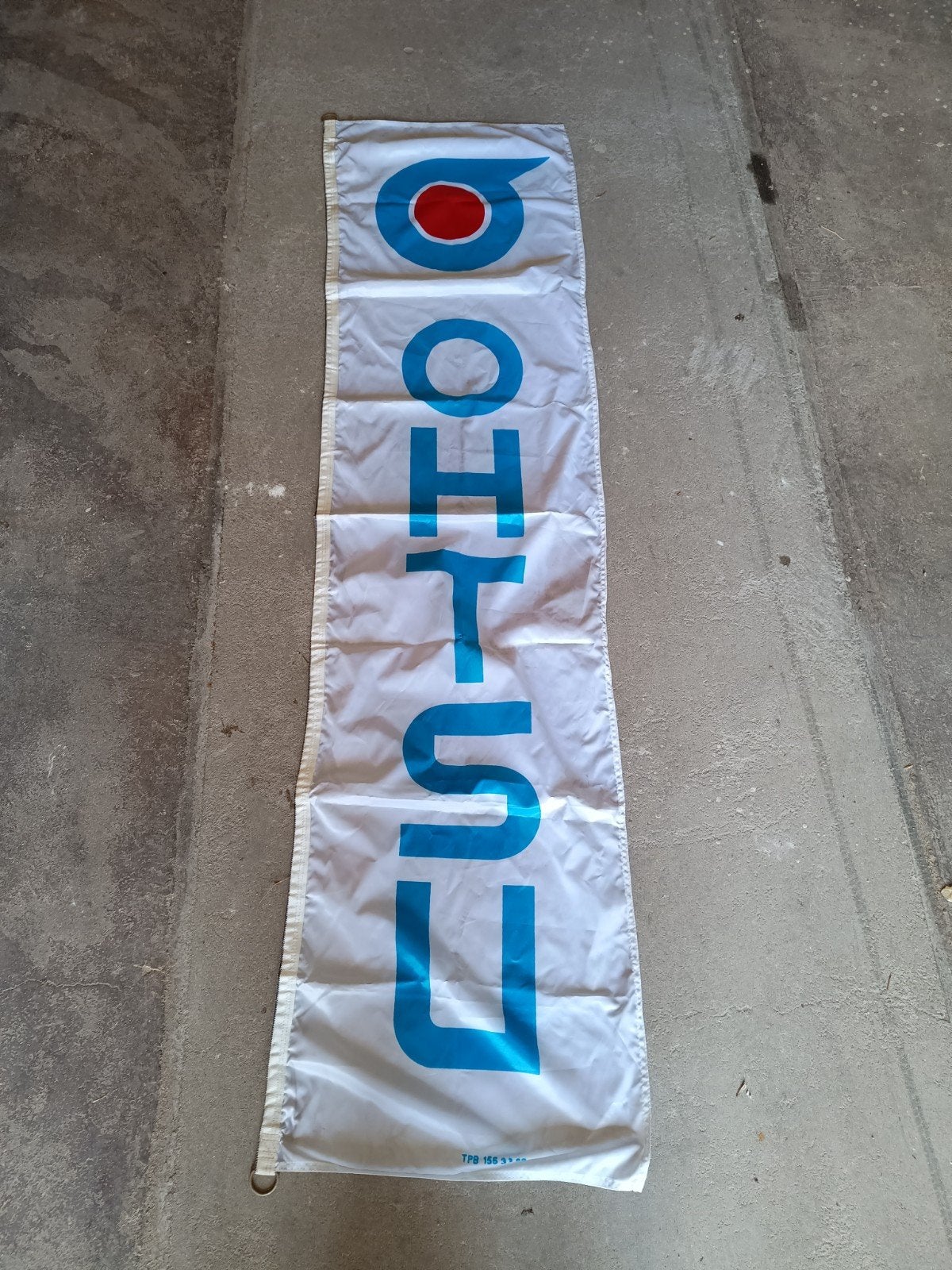 Vintage vlag van ohtsu, Japans bandenfabrikant jaren '80, Ophalen of Verzenden, Zo goed als nieuw